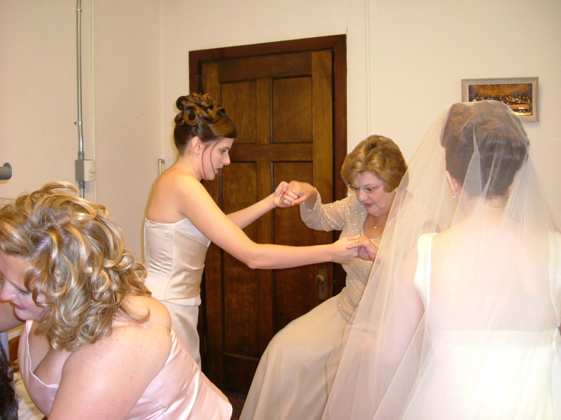 Tory helping Mom Kimmel